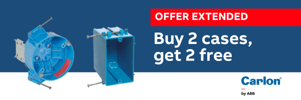 PROMOTION EXTENDED: New Carlon Blue® fan-rated ceiling box!