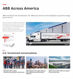ABB Across America:  Investing in U.S. Innovation, Infrastructure, and Industry